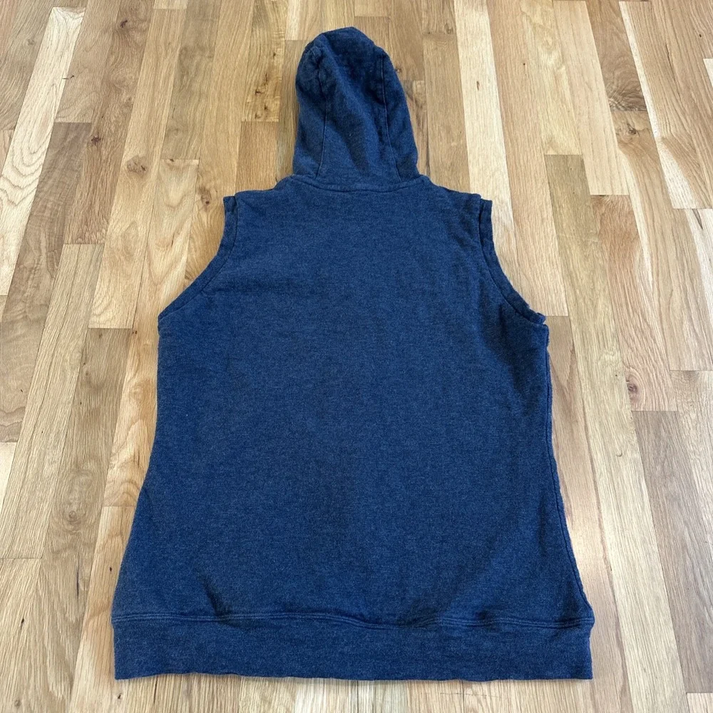 Nike Golf‎ Vest Women XL Gray Hooded Zip Up Sleeveless Athletic Sport Sweatshirt